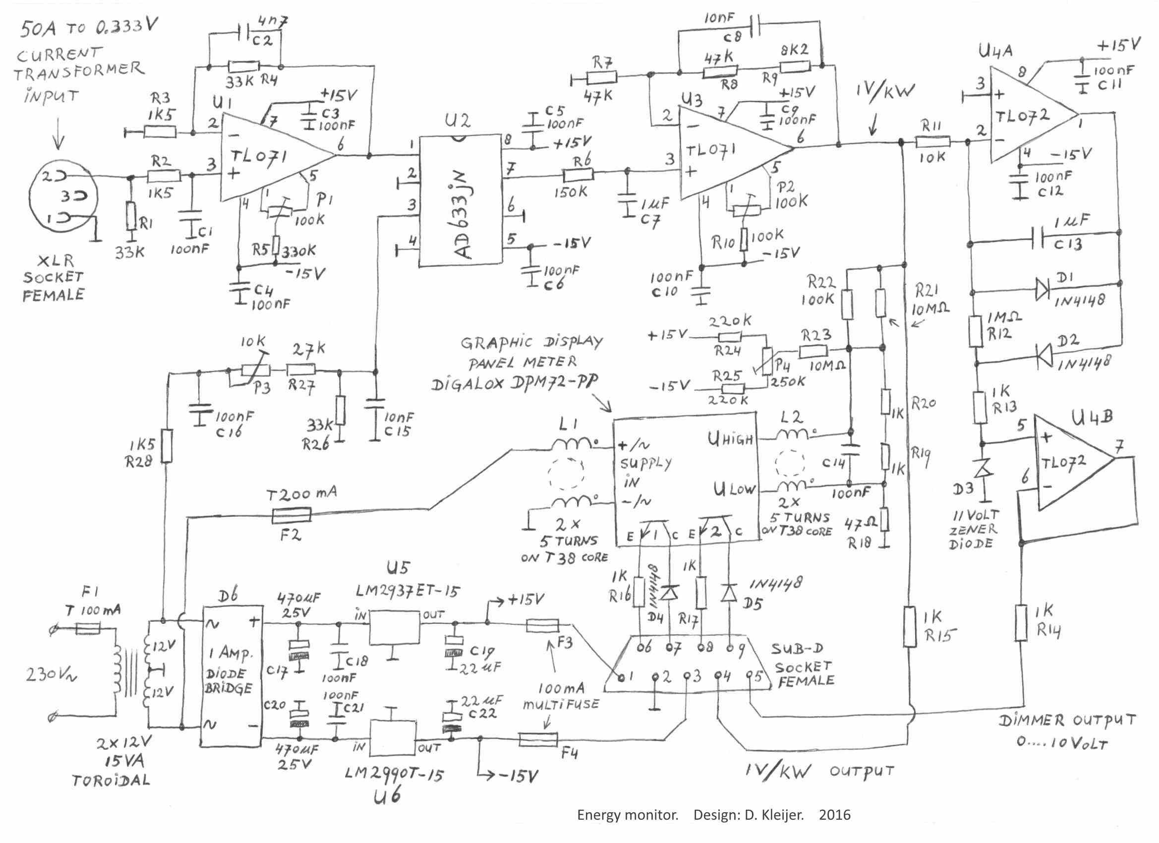 circuit diagram energy monitor